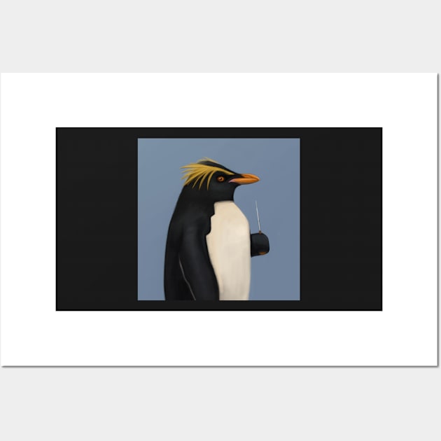 Rockhopper Penguin Conductor Wall Art by JHeavenor